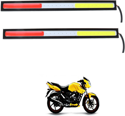 LOVMOTO Universal 17cm LED Underglow Light Strip Strobe Flash Daytime Running Light SG14 Indicator Light Car, Motorbike LED for TVS (12 V, 5 W)(Apache RTR 160, Pack of 1)