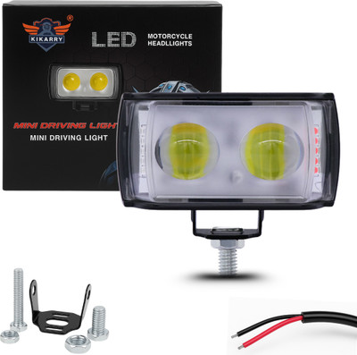 AutoPowerz Yellow/White with Red/Blue 30W DC 9V-60V Dual Lens Fog Light Fog Lamp Car, Motorbike LED (12 V, 20 W)(Universal For Bike, Universal For Car, Pack of 1)