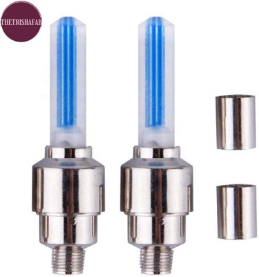 thetrishafab Bike/Bicycle Tyre Led Light Rim Valve Cap Flashing With Motion Sensor Blue Indicator Light Motorbike LED (12 V, 5 W)(Zen, Pack of 2)