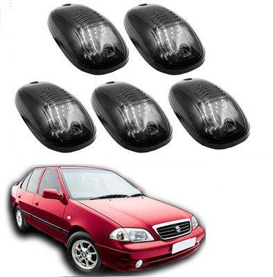 RAWAT Hummer Roof Marker LED Lights Smoked Black Glass Set Of 5 Pc - 090 Parking Light Car LED for Maruti Suzuki (12 V, 10 W)(Esteem, Pack of 5)