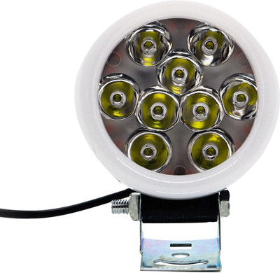 AutoPowerz 9 Led fog lamp Red cob round single Fog Lamp Car, Motorbike LED (12 V, 27 W)(Universal For Car, Universal For Bike, Pack of 1)
