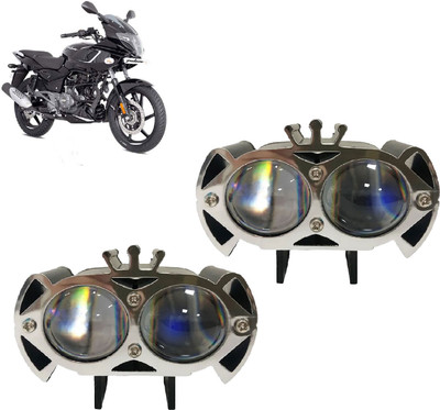 AUTO PEARL 2-Lens DevilEye Dual Color Crown Emitting Diode Led for Pulsar 180 FBS6 Fog Lamp Motorbike LED for Bajaj (12 V, 12 W)(Pulsar 180, Pack of 2)