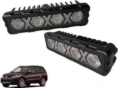 AUTO PEARL 6 Inch Auxiliary 16Led Light Bar White-Yellow Color Work Spot Light for Car A287 Back Up Lamp Car LED for Maruti Suzuki (12 V, 30 W)(Grand Vitara, Pack of 2)