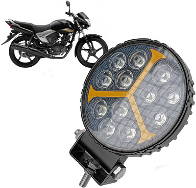 AUTO PEARL 12LED Round White Foglight Flashing Light, Work Spot White Lights A273 Fog Lamp Motorbike LED for Yamaha (12 V, 30 W)(Saluto, Pack of 1)
