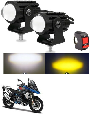 Znee Smart Motorcycle Fog Light Led White/Yellow With Switch- BMW 1200 GS Headlight Motorbike LED for BMW (12 V, 36 W)(Universal For Bike, Pack of 2)