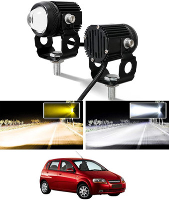AYW Amber and White Twin Mini LED Lights High/Low Beam For Aveo UVA Chevrolet 2006 Fog Lamp Car, Motorbike, Truck, Van LED for Chevrolet (12 V, 55 W)(Aveo UVA, Pack of 2)