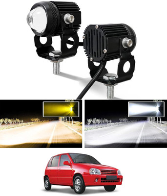 AYW Twin Mini LED Lights Amber and White High/Low Beam For Zen Maruti Suzuki 2004 Fog Lamp Car, Motorbike, Truck, Van LED for Maruti Suzuki (12 V, 55 W)(Zen, Pack of 2)