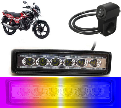 AUTO PEARL 6-inch 14LED Yellow/White/Red/Blue & Blinking Led Fog Light with Switch E64 Fog Lamp Motorbike LED for TVS (12 V, 24 W)(Star City, Pack of 1)