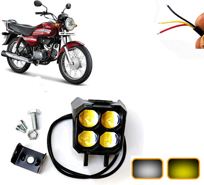 AUTO PEARL 4-Led Spot light Car Off-Road Vehicle Light Auxiliary White-Yellow Lighting B45 Fog Lamp Motorbike LED for Hero (12 V, 30 W)(HF Dawn, Pack of 1)