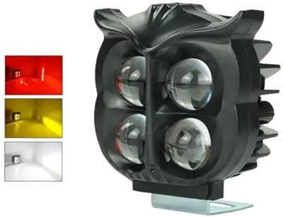 SARRA 1 Pc 4 LED Owl shape Spotlights Fog Lights Hi/Low, Red Angle or Flashing Mode Fog Lamp Car, Motorbike, Truck, Van LED (12 V, 40 W)(Universal For Bike, Universal For Car, Pack of 1)