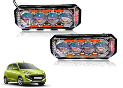 AUTO PEARL 4Lens Yellow/White & Multi Flicker Red/Blue Led for Santro 2018-22 Dlite Magna Fog Lamp Car LED for Hyundai (12 V, 30 W)(Santro)