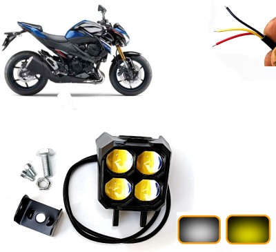 AUTO PEARL 4-Led Spot light Car Off-Road Vehicle Light Auxiliary White-Yellow Lighting D02 Fog Lamp Motorbike LED for Kawasaki (12 V, 30 W)(Z800, Pack of 1)