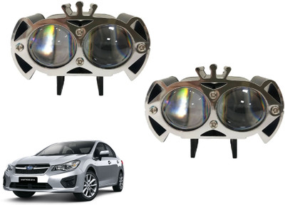 AUTO PEARL 2-Lens Dual Color Crown DevilEye foglight Led for Impreza Fog Lamp Car LED for Subaru (12 V, 12 W)(Impreza)