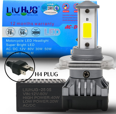 LIU HJG LED High Bright Headlight Bulb White Light Fog Lamp Car, Motorbike LED (12 V, 40 W)(Universal For Bike, Universal For Car, Pack of 1)