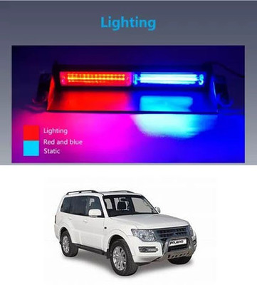 APICAL Car Flash Light Red Blue LED COB For Pajero Headlight Car LED (12 V, 72 W)(Pajero, Pack of 1)
