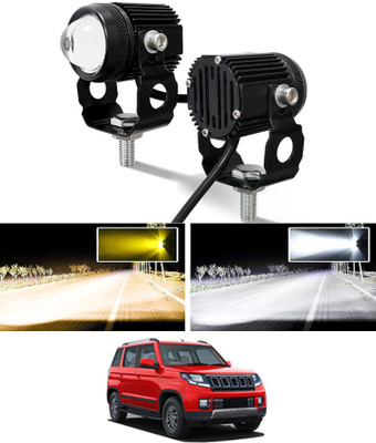 RKPSP Twin Mini Amber and White LED Lights High/Low Beam For TUV 300 Mahindra 2015 Fog Lamp Car, Motorbike, Truck, Van LED for Mahindra (12 V, 55 W)(TUV 300, Pack of 2)
