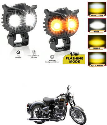 GONAMA Front, Rear LED Indicator Light for Hero Splendor NXG(White, Yellow)