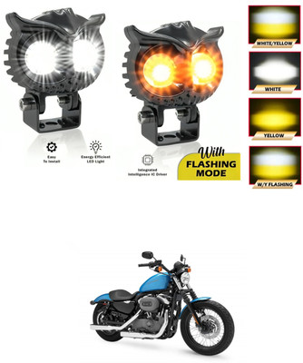 LOVMOTO Universal 2 Led OWL Shape Fog White/Yellow light Flashing Mode Fog Lamp sg15 Indicator Light Car, Motorbike LED for Hyosung (12 V, 20 W)(Aquila 250, Pack of 2)
