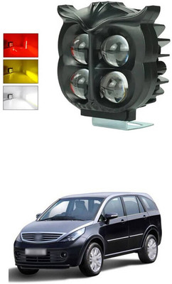 LOVMOTO Universal 4 LED Owl shape Spotlights Fog Lights Hi/Low,Red Angle & Flashing s371 Interior Light Car, Motorbike LED for Tata (12 V, 30 W)(Aria, Pack of 1)