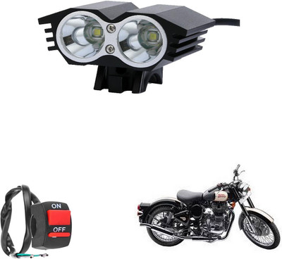 REPLEY twoLedOwlPlusBtn053 Headlight Car, Motorbike LED for Royal Enfield (9 V, 9 W)(Classic 500, Pack of 1)