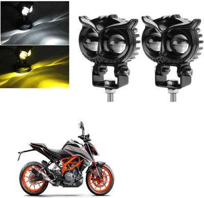 RACER'S EDGE OWL Shape Fog Yellow-White fog light for KTM RC 390 Fog Lamp Car, Motorbike LED for KTM (12 V, 15 W)(RC 390, Pack of 2)