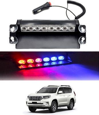 RKPSP 12V Red & Blue Dash 8Led Police Strobe Flash Warning Light For Car/SUV/Jeep-174 Fog Lamp Car, Truck, Van LED for Toyota (12 V, 55 W)(Land Cruiser Prado, Pack of 1)