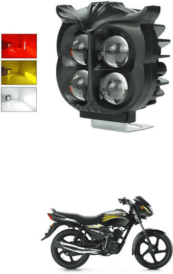LOVMOTO Universal 4 LED Owl shape Spotlights Fog Lights Hi/Low,Red Angle & Flashing s358 Headlight Car, Motorbike LED for TVS (12 V, 30 W)(Star City, Pack of 1)