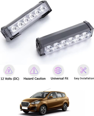 ABJD Waterproof/Red/Blue Police LED Light With Remote For Go Plus-Datsun-2015 Fog Lamp Car, Truck, Van LED for Datsun (12 V, 55 W)(Universal For Car, Pack of 2)