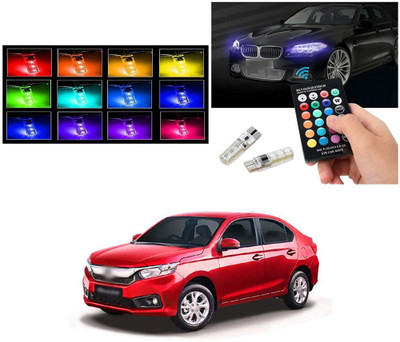 PRTEK T10 LED Parking Bulb Flashing Light,SMD Bulbs IR Remote Control 16 color X4 Car Fancy Lights(Multicolor)