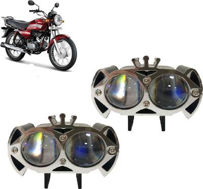 AUTO PEARL 2-Lens DevilEye Dual Color Crown Emitting Diode Led for HF Dawn Fog Lamp Motorbike LED for Hero (12 V, 12 W)(HF Dawn, Pack of 2)