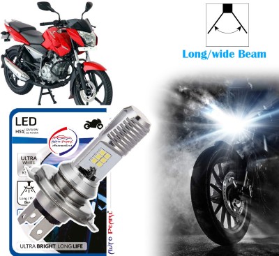 AUTO PEARL 2-Side 12Led Chips Motorcycle Bulb 7500K-12V-9W wide Beam Ultra Bright White A48 Headlight Motorbike LED for Bajaj (12 V, 9 W)(Pulsar 135 LS, Pack of 1)