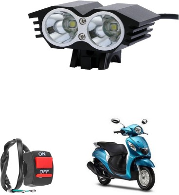 REPLEY twoLedOwlPlusBtn083 Headlight Motorbike LED for Yamaha (9 V, 9 W)(Fascino, Pack of 2)