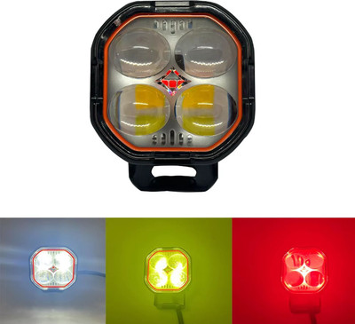 ASRYD Car Work Light Motorcycle LED Light 4x4 Mini Lights LED Driving Spotlight Fog Lamp Motorbike, Car LED (12 V, 30 W)(Universal For Bike, Universal For Car, Pack of 1)