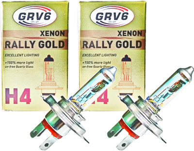 GRV 12v 130/110W Auto Rally H4 Car Headlight Bulb P43T 2 Headlight Bulbs Fog Lamp Car Halogen (12 V, 110 W)(Universal For Car, Pack of 2)