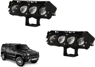 AUTO PEARL 4-Projector lens LED Dual Color White and Yellow Led for Hummer H3 Fog Lamp Car LED (12 V, 25 W)(Hummer H3, Pack of 2)