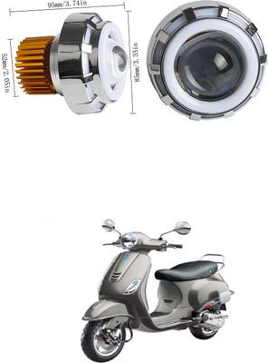 PECUNIA High/Low Beam LED Projector Lens Dual Angel Devil Eye Head Lamp 368 Headlight Car, Motorbike LED (12 V, 36 W)(Universal For Bike, Universal For Car, Pack of 1)