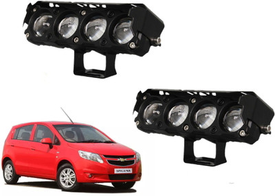 AUTO PEARL 4-Projector lens LED Dual Color White and Yellow Led for Sail UVA 2012 Fog Lamp Car LED for Chevrolet (12 V, 25 W)(Sail UVA, Pack of 2)