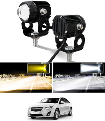 MATIES High/Low Beam Amber And White Twin Mini LED Light For Cruze Chevrolet 2009 Fog Lamp Car, Motorbike, Truck, Van LED for Chevrolet (12 V, 55 W)(Cruze, Pack of 2)