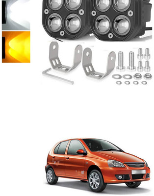LOVMOTO Universal 4 INCH 40W Squire Led Driving Fog Lights White Yellow Light S826 Dash Light Car, Motorbike LED for Tata (12 V, 40 W)(Aria, Pack of 2)