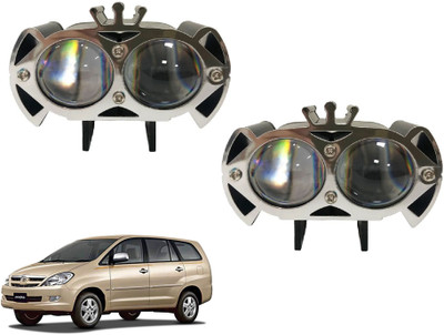 AUTO PEARL 2-Lens Dual Color Crown DevilEye foglight Led L069 Fog Lamp Car LED for Toyota (12 V, 12 W)(Innova, Pack of 2)