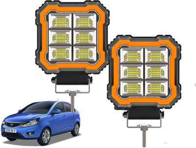 AUTO PEARL 6-Led DRL Foglight, Off-Road Vehicle Light Auxiliary White-Yellow Lighting T440 Back Up Lamp Car LED for Tata (12 V, 30 W)(Zest, Pack of 2)