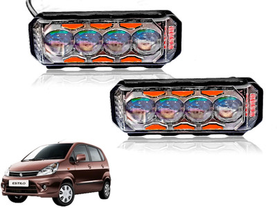 AUTO PEARL 4Lens Yellow/White & Multi Flicker Red/Blue Led for Estilo T-2 2015 onwards Fog Lamp Car LED for Maruti Suzuki (12 V, 30 W)(Zen Estilo, Pack of 2)