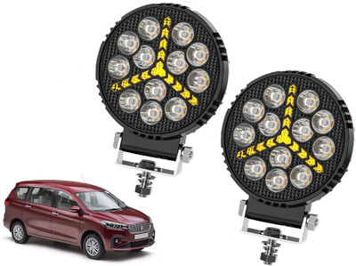 AUTO PEARL Round 4 Inch Luminous Tri-Shaped Auxiliary Amber DRL Spot Light for Car A134 Fog Lamp Car LED for Maruti Suzuki (12 V, 30 W)(Ertiga, Pack of 2)