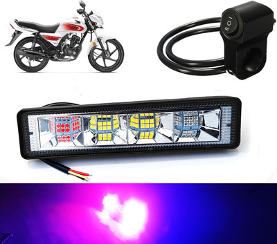 AUTO PEARL 6-inch 24LED Yellow/White/Red/Blue & Flashing Led Fog Light with Switch C22 Fog Lamp Motorbike LED for Honda (12 V, 18 W)(Dream Neo, Pack of 1)