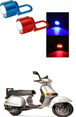 E-Shoppe Strobe Light Red Blue Auto Flashing Eagle Eye For Legend Interior Light Motorbike LED for Bajaj (12 V, 24 W)(Universal For Bike, Pack of 2)
