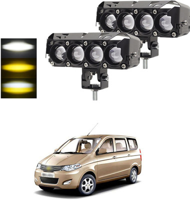 GONAMA Universal 5 inch LED Driving Fog Lights 120W White and Amber LED Projector sg417 Indicator Light Car, Motorbike LED for Piaggio (12 V, 40 W)(Vespa)