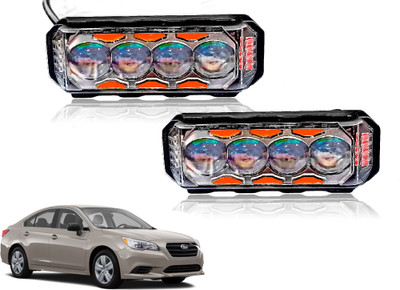 AUTO PEARL 4Lens Yellow/White & Multi Flicker Red/Blue Led M038 Fog Lamp Car LED for Subaru (12 V, 30 W)(Legacy, Pack of 2)