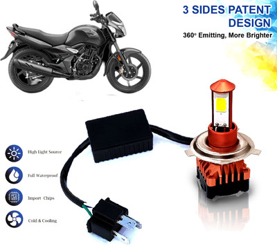 AUTO PEARL High Brightness CYT Headlight Bulb H4 White LED with Cooling Fan for Unicorn Fog Lamp Motorbike LED for Honda (12 V, 40 W)(Unicorn, Pack of 1)