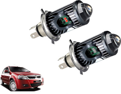 AUTO PEARL White/Yellow Dual Beam & Flicker Red/Blue H4 Led Bulb A080 Headlight Car LED for Mahindra (12 V, 35 W)(e-Verito, Pack of 2)