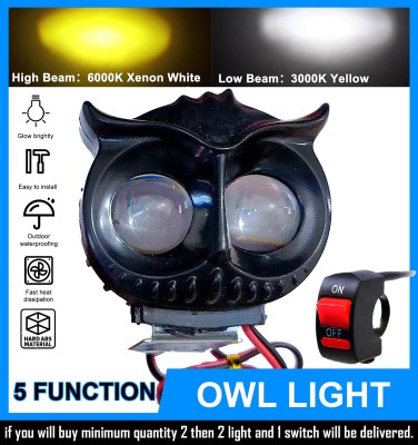 Pomeroy PMRYOWLIGHT001 Fog Lamp Motorbike LED (12 V, 20 W)(Universal For Bike, Pack of 1)